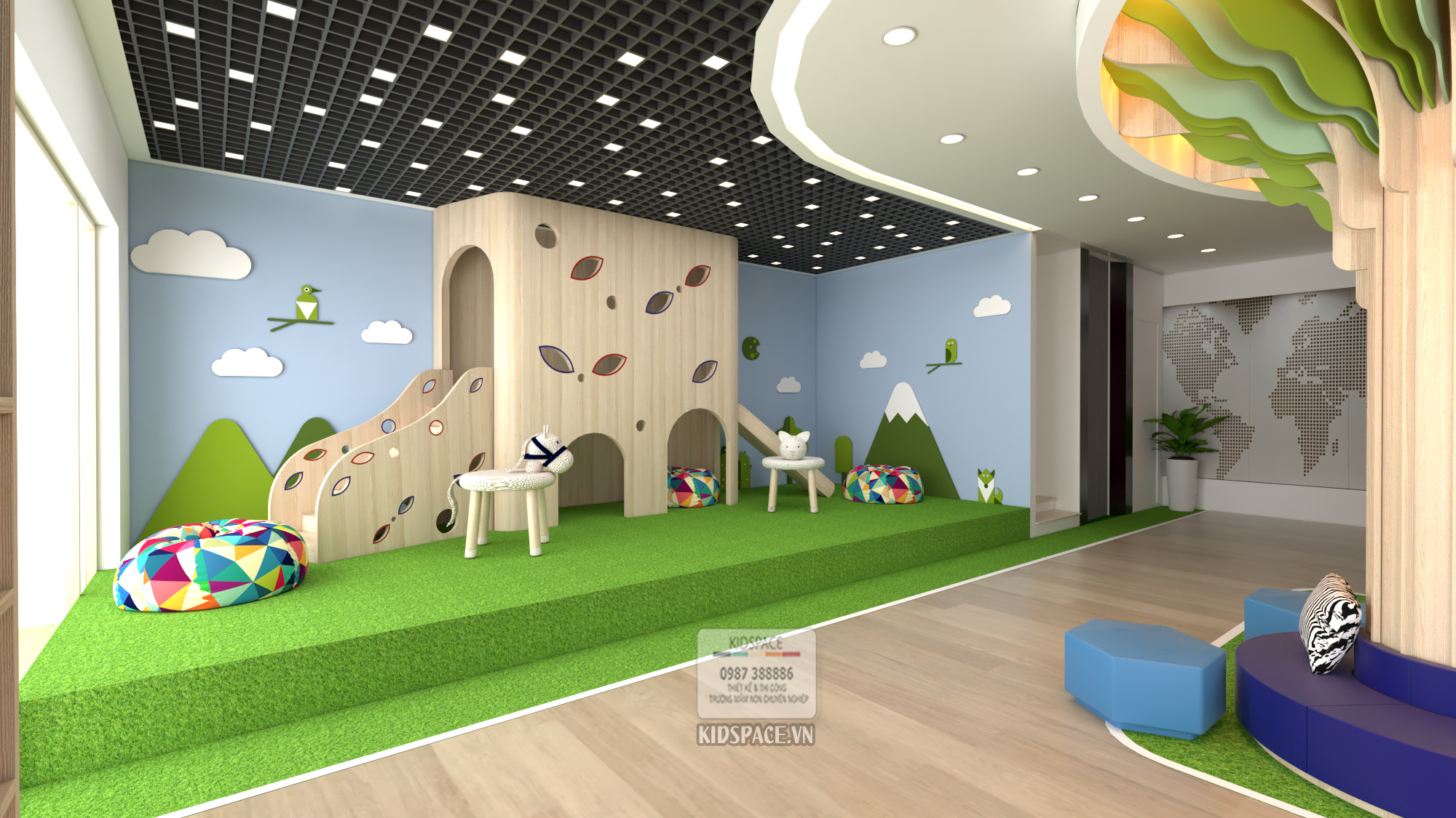 thiết kế mầm non đẹp HAPPY KINGDOM